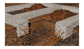 Streifenfundamente - GEO5