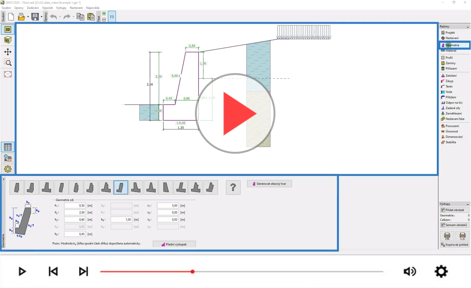 Video on how to start working with geotechnical software GEO5 - simply and effectively.
